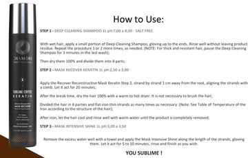 Diamoh Sublime Coffee Keratin 100ml , Brazilian Protein Hair Treatment for Thick, Frizzy, or Damaged Hair with Coffee Extract, Coconut Oil, Keratin, and Vitamin E – Salt-Free, Allergen-Free, High Shine Repair